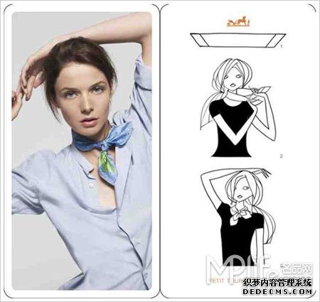 丝巾变领巾自己动手非常有满足感